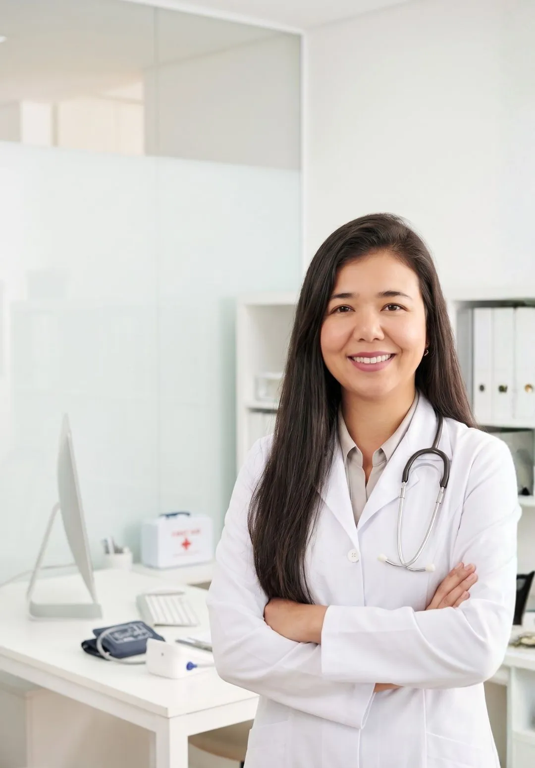 Profissional de enfermagem em ambiente clínico